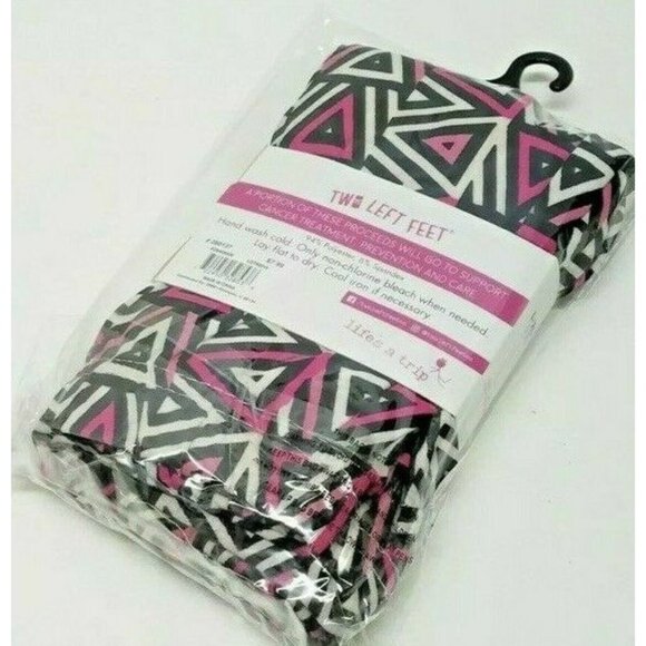 Womens Two Left Feet L/XL 12-18 Pretty In Pink LEGGINGS Energize Fiesty Fabulous - Picture 4 of 5